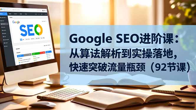 Google SEO进阶课：从算法解析到实操落地，快速突破流量瓶颈(92节课 - 来及网络