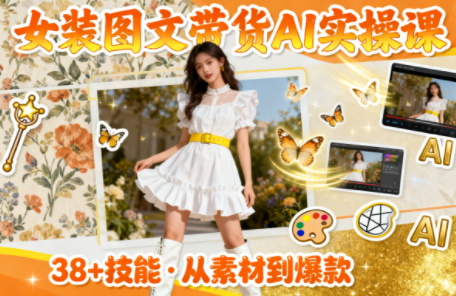 女装图文带货的AI实操课 - 来及网络