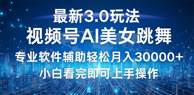 （12788期）视频号最新3.0玩法，当天起号小白也能轻松月入30000+ - 来及网络