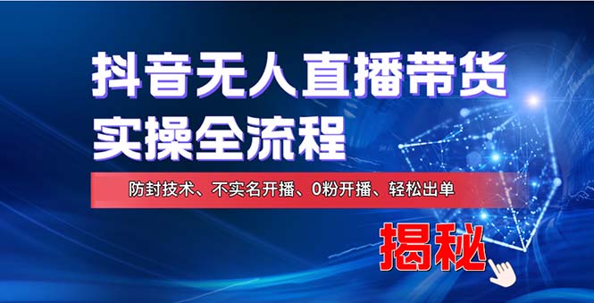 （13001期）在线赚钱新途径：如何用抖音无人直播实现财务自由，全套实操流程，含… - 来及网络