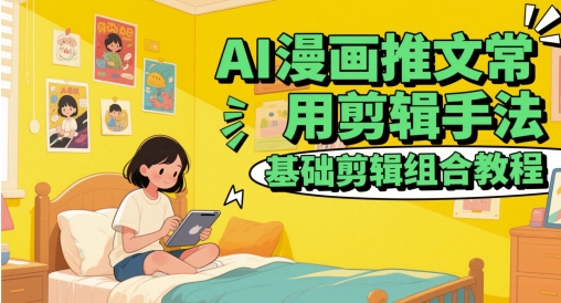AI漫画推文常用剪辑手法，基础剪辑组合教程 - 来及网络