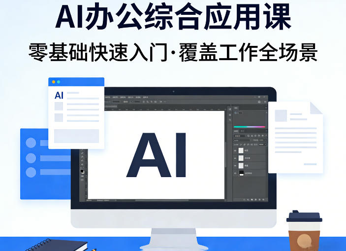 AI办公综合应用课，零基础快速入门，覆盖了工作中各种应用场景 - 来及网络