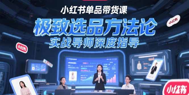 （15324期）小红书单品带货课，极致选品方法论，实战导师深度指导 - 来及网络