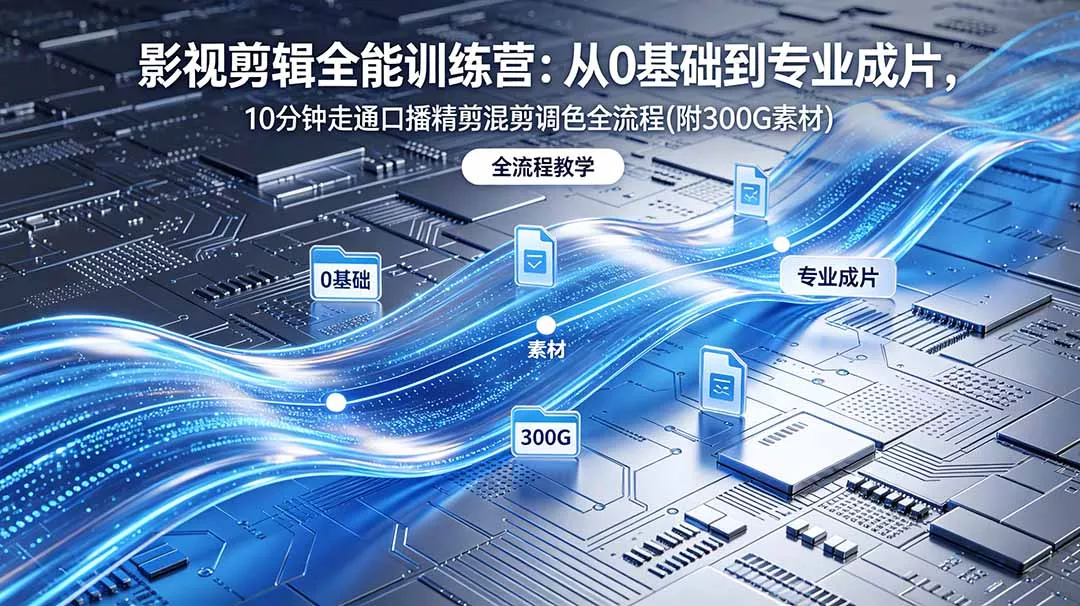 2026影视剪辑全能实战课｜0基础到专业成片，全流程教学，高清带300G素材 - 来及网络