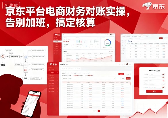 京东平台电商财务对账实操，告别加班，搞定核算 - 来及网络