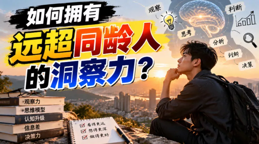 付费文章：如何拥有远超同龄人的洞察力？ - 来及网络
