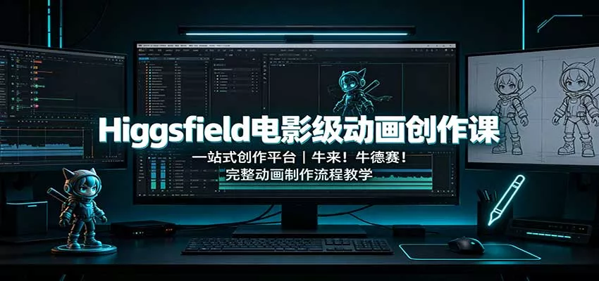 Higgsfield电影级动画创作课：一站式创作平台，牛来！牛德赛！完整动画制作流程教学 - 来及网络