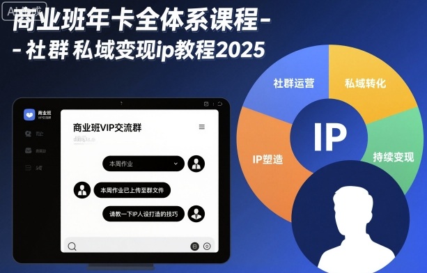 商业班年卡全体系课程-社群私域变现ip教程2025 - 来及网络