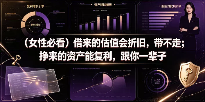付费文章：(女性必看)借来的估值会折旧，带不走；挣来的资产能复利，跟你一辈子 - 来及网络