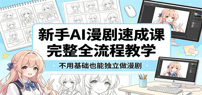 新手AI漫剧速成课：完整全流程教学，不用基础也能独立做漫剧 - 来及网络