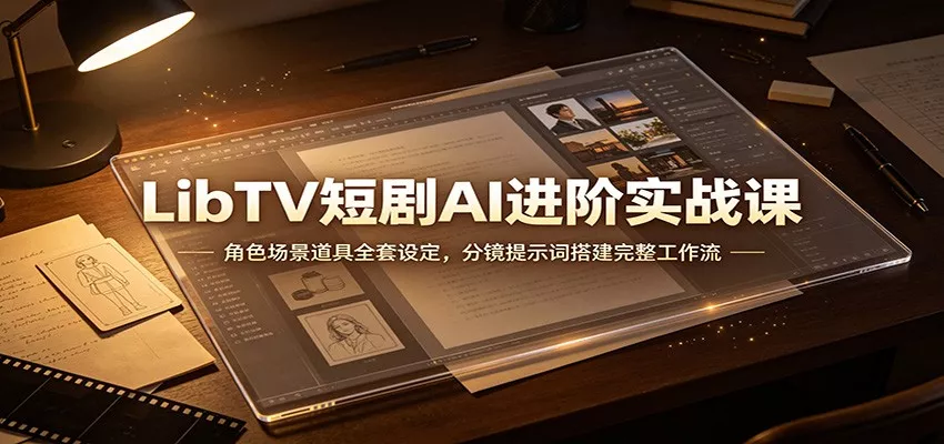 LibTV短剧AI进阶实战课：角色场景道具全套设定，分镜提示词搭建完整工作流 - 来及网络