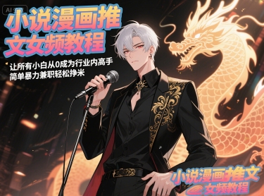 小说漫画推文女频教程，让所有小白从0成为行业内高手，简单暴力兼职轻松挣米 - 来及网络