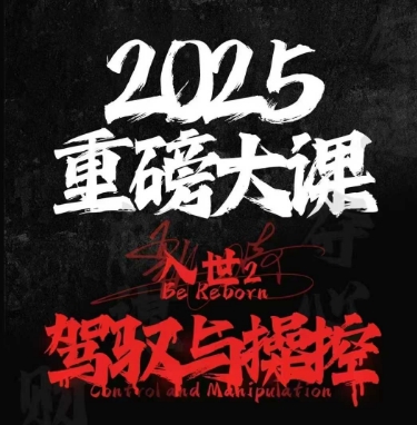2025重磅大课，入世2，驾驭与控制 - 来及网络