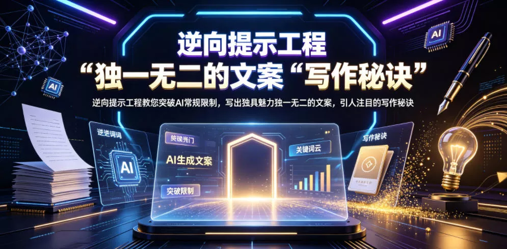 逆向提示工程教您突破AI常规限制，写出独具魅力独一无二的文案，引人注目的写作秘诀【原创双语字幕】 - 来及网络