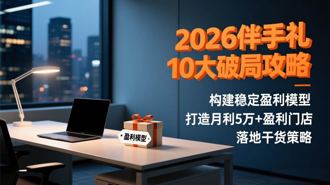 （17191期）2026伴手礼10大破局攻略：构建稳定盈利模型，打造月利5万+盈利门店，落地干货策略 - 来及网络