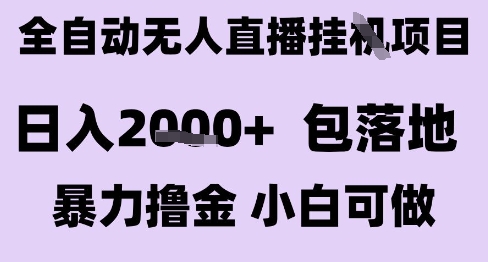 最新全自动抖音无人直播挂G项目，日入2k+ 包落地暴力撸金，小白可做【揭秘】 - 来及网络