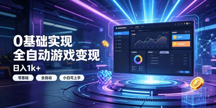 0基础实现全自动游戏变现，日入1k+，小白直接上手搞钱！【揭秘】 - 来及网络