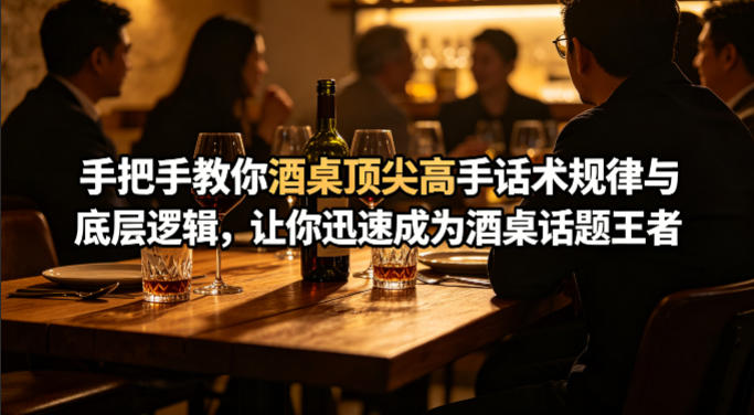付费文章：手把手教你酒桌顶尖高手话术规律与底层逻辑，让你迅速成为酒桌话题王者(二十年全网独家经验分享) - 来及网络