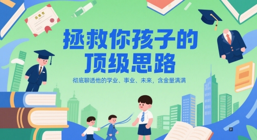 付费文章：拯救你孩子的顶级思路，彻底聊透他的学业、事业、未来，含金量满满 - 来及网络