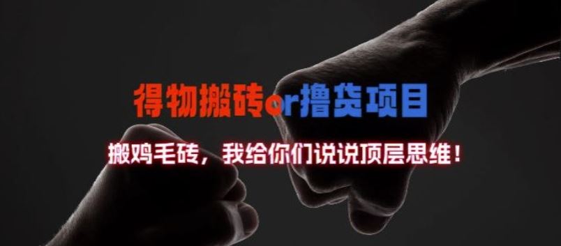 得物搬砖撸货项目?掰下数据，我给你们说说顶层思维【揭秘】 - 来及网络