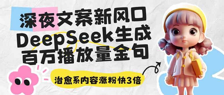 （14587期）深夜文案新风口：DeepSeek生成百万播放量金句，治愈系内容涨粉快3倍 - 来及网络