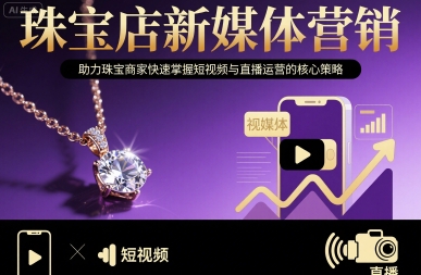 珠宝店新媒体营销，助力珠宝商家快速掌握短视频与直播运营的核心策略 - 来及网络