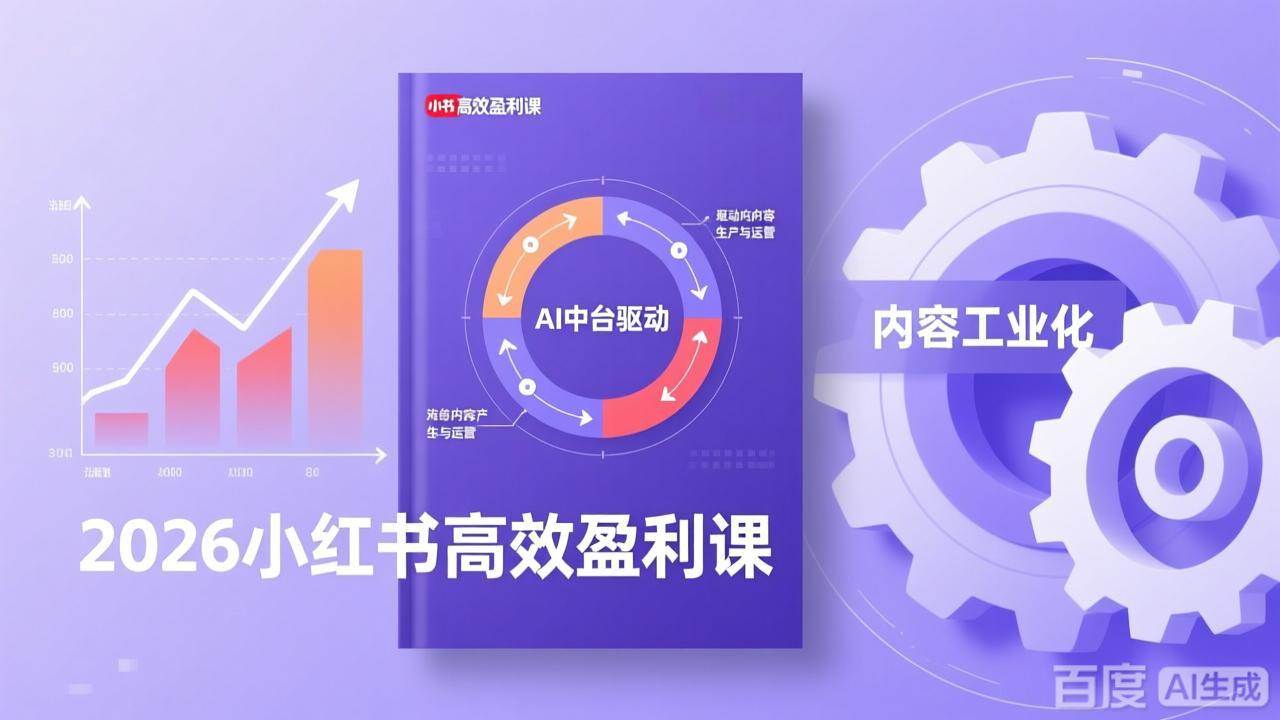 （17291期）2026小红书高效盈利课，流量双引擎+内容工业化+AI中台驱动，构建可复制的千万级营收模型 - 来及网络