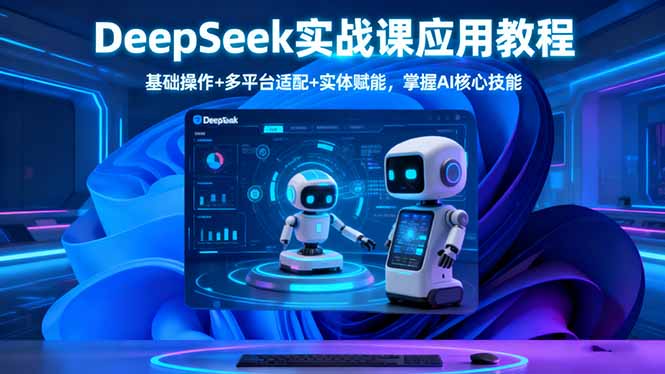 DeepSeek实战课应用教程、基础操作+多平台适配+实体赋能，掌握AI核心技能 - 来及网络