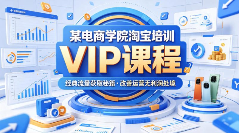 某电商学院淘宝培训VIP课程，各种经典有用的流量获取秘籍，改善运营产品没利润的处境(2026年5月) - 来及网络
