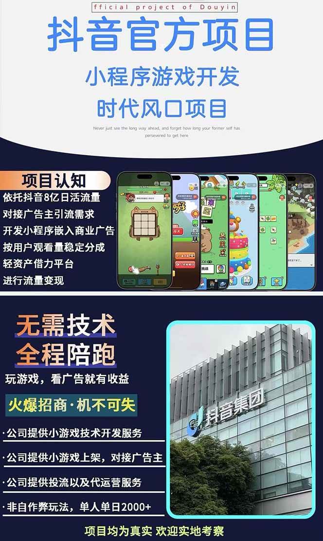 图片[2] - （14512期）2025最热抖音官方项目 Ai时代风口项目小程序游戏开发 实测单个游戏日收… - 来及网络