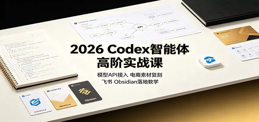 2026 Codex智能体高阶实战课：模型API接入，电商素材复刻，飞书Obsidian落地教学 - 来及网络