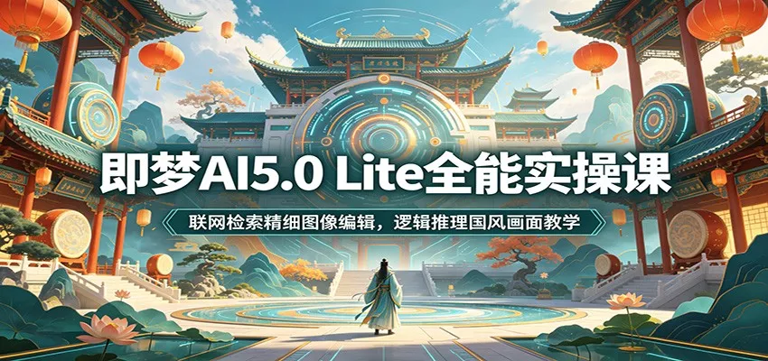 即梦AI5.0 Lite全能实操课：联网检索精细图像编辑，逻辑推理国风画面教学 - 来及网络