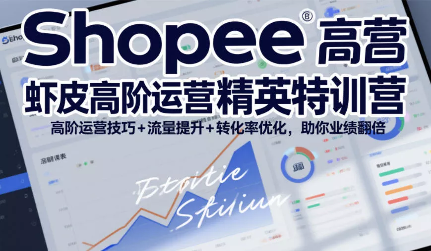 Shopee虾皮高阶运营精英特训营，高阶运营技巧+流量提升+转化率优化，助你业绩翻倍(更新26年9月) - 来及网络