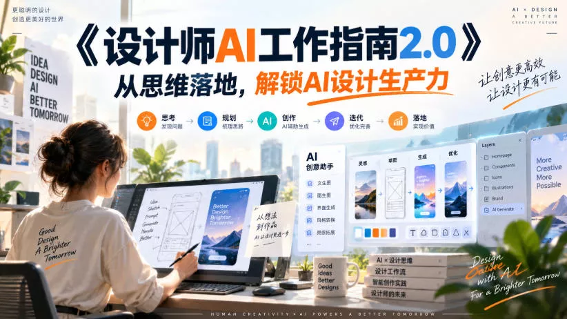 《设计师AI工作指南2.0》从思维落地-无水印，解锁AI设计生产力 - 来及网络