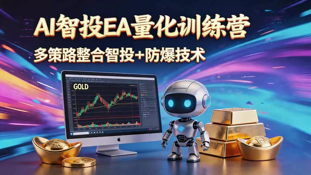 AI智投EA量化运营技术，自动化黄金操盘技术，小白也可以轻松上手日入1000+ - 来及网络