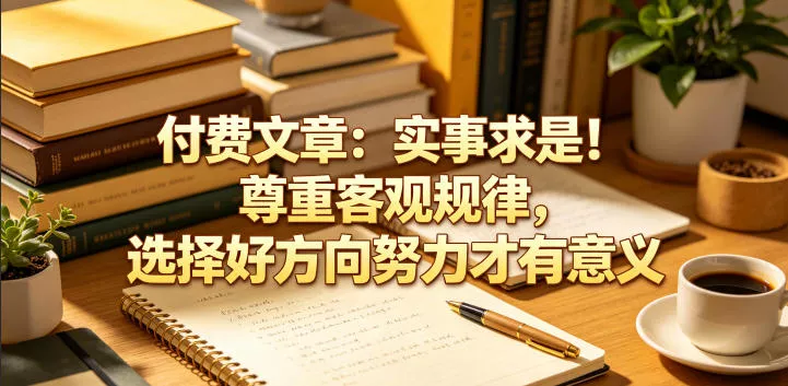 付费文章：实事求是！尊重客观规律，选择好方向努力才有意义 - 来及网络