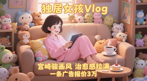 单个账号涨粉71W！用AI制作独居女孩Vlog，宫崎骏画风，治愈感拉满，一条广告报价3W - 来及网络