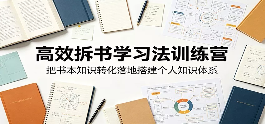 高效拆书学习法训练营，把书本知识转化落地搭建个人知识体系 - 来及网络