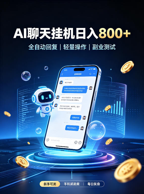 AI聊天挂G项目，日入800+，适用个人副业，工作室矩阵操作，无需真人实时值守【揭秘】 - 来及网络