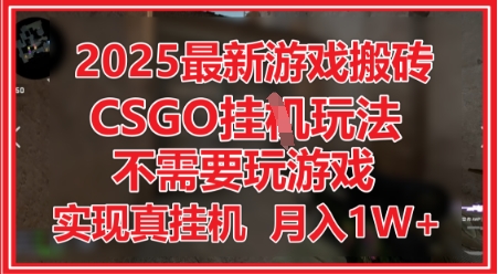 2025最新游戏搬砖，CSGO挂G，不需要玩游戏，实现真挂G，月入1W+【揭秘】 - 来及网络