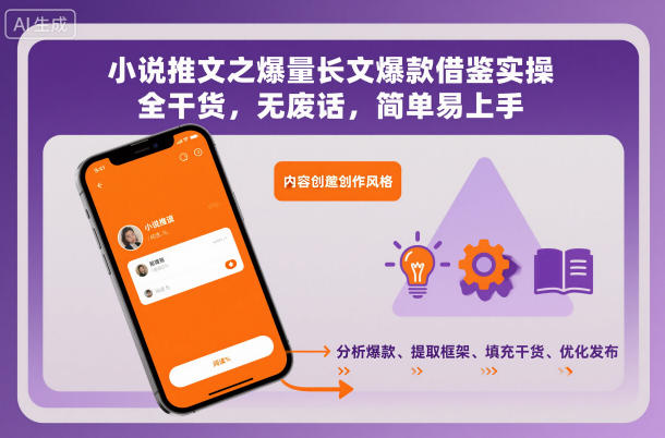 小说推文之爆量长文爆款借鉴实操，全干货，无废话，简单易上手 - 来及网络