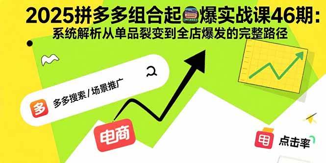 （15816期）2025拼多多组合起爆实战课46期：系统解析从单品裂变到全店爆发的完整路径 - 来及网络