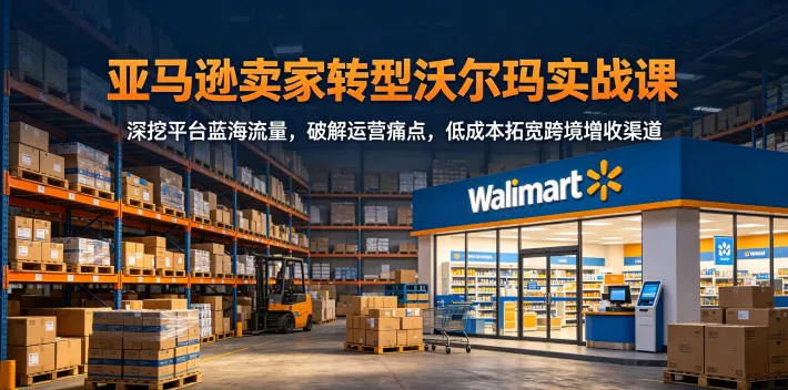亚马逊卖家转型沃尔玛实战课，深挖平台蓝海流量，破解运营痛点，低成本拓宽跨境增收渠道 - 来及网络