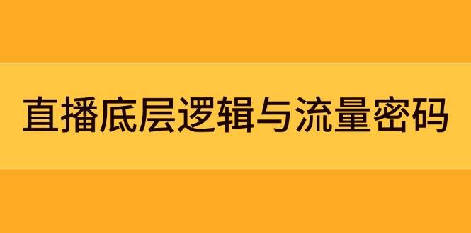 直播底层逻辑与流量密码：定位模型+案例拆解，急速流承接与数据优化全攻略 - 来及网络