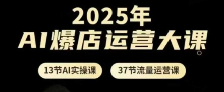 2025年AI爆店运营大课，13节AI实操课+37节流量运营课 - 来及网络