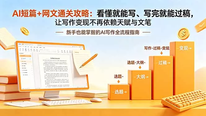 AI短篇+网文通关攻略-更新：看懂就能写、写完就能过稿，让写作变现不再依赖天赋与文笔 - 来及网络