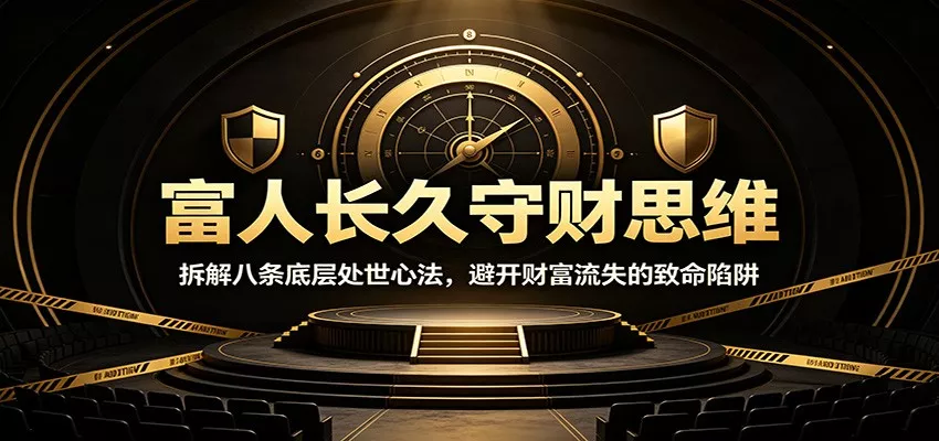 富人长久守财思维：拆解八条底层处世心法，避开财富流失的致命陷阱 - 来及网络